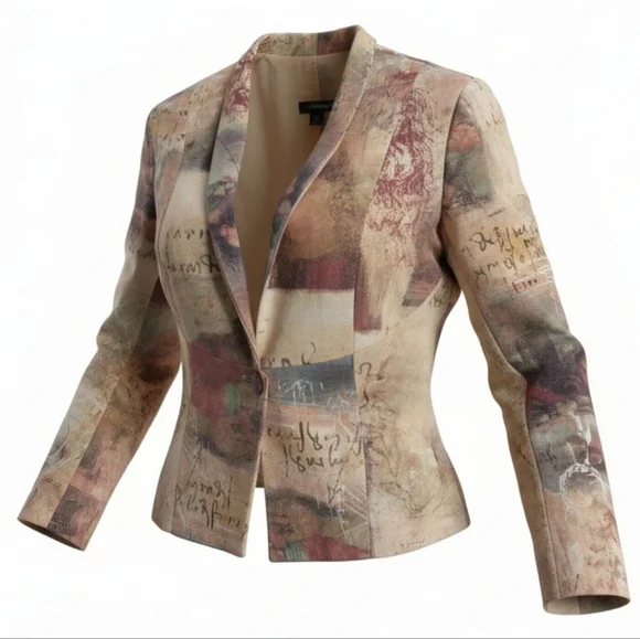 Vintage Walking Art Australia Abstract Blazer Jacket Medium - Picture 2 of 11